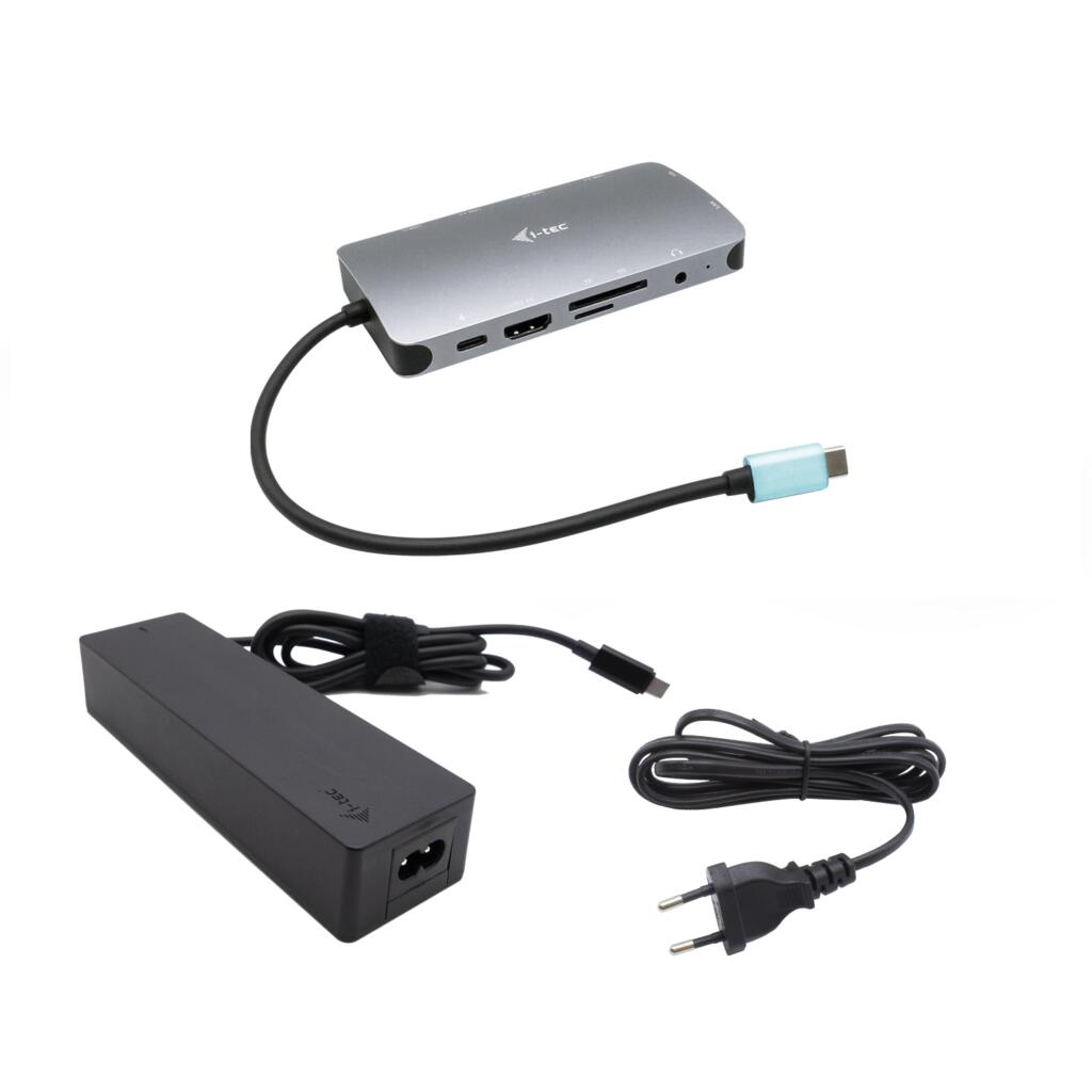 I-TEC USB-C Metal Nano Docking Station mit Netzteil 100W