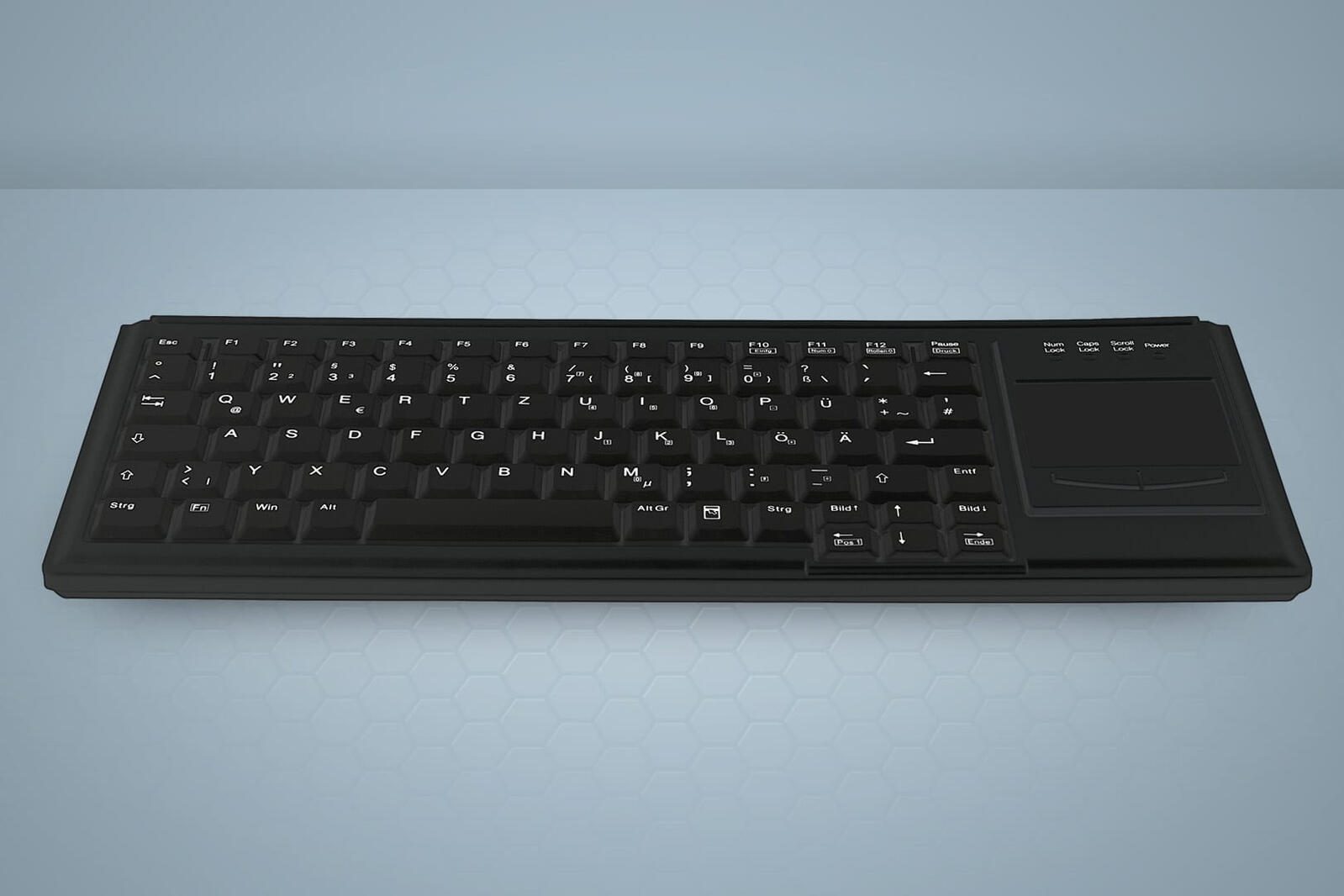 Active Key IndustrialKey AK-4400-G Tastatur mit Touchpad - QWERTZ Deutsch - Schwarz