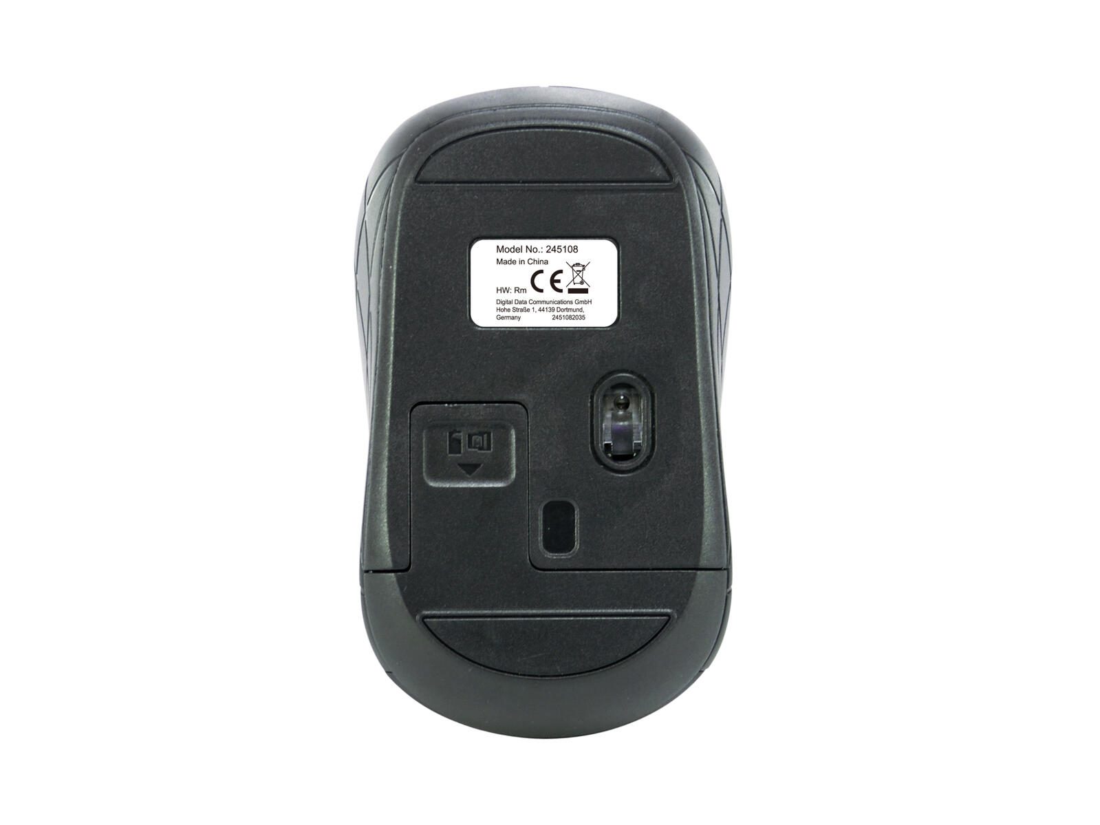 Equip Optische Mini Maus kabellos, schwarz