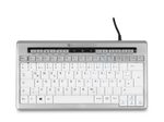 BakkerElkhuizen S-board 840 kabelgebundene Tastatur - QWERTZ DE - hellgrau, weiß