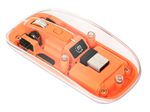 Manhattan kabellose Maus - durchsichtig, klar, orange