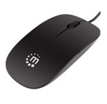 Manhattan Optische Slim kabelgebundene Maus, schwarz