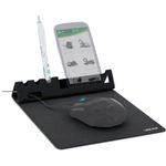 InLine Multifunktions-Mauspad mit Handy und Stifthalter, schwarz, faltbar