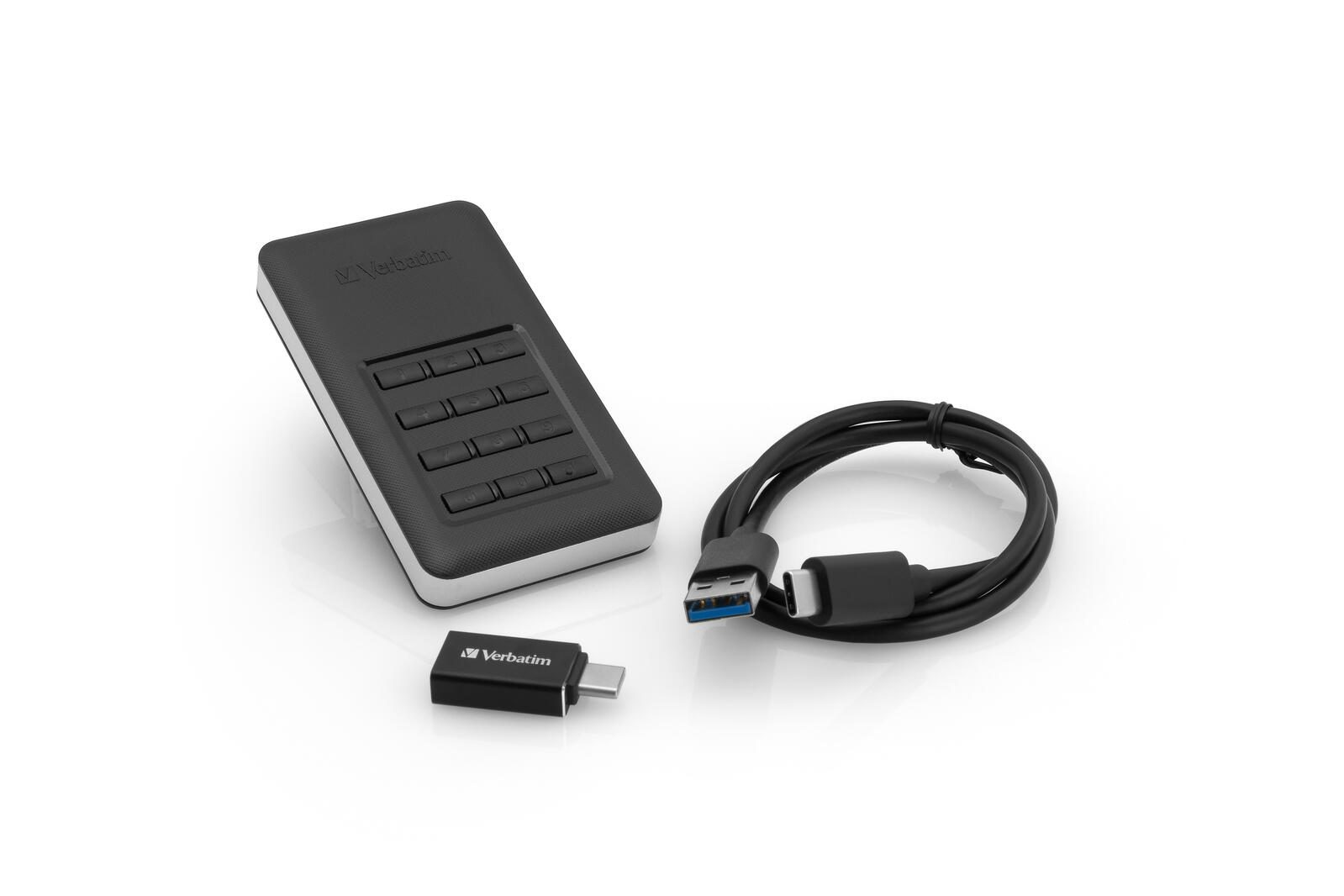 Verbatim Store 'n' Go SSD mit Tastenfeldzugriff - 256 GB