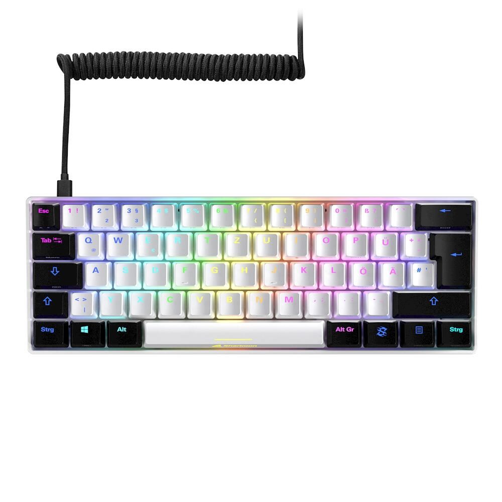 Sharkoon SKILLER SGK50 S4 Gaming Tastatur wh Kailh Blue - DE Layout, Weiß