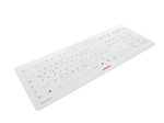 CHERRY Stream Protect kabellose Tastatur - Deutsch - Weiß