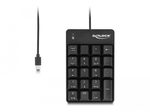 DeLOCK Nummernblock 19 Tasten - USB-C - Schwarz