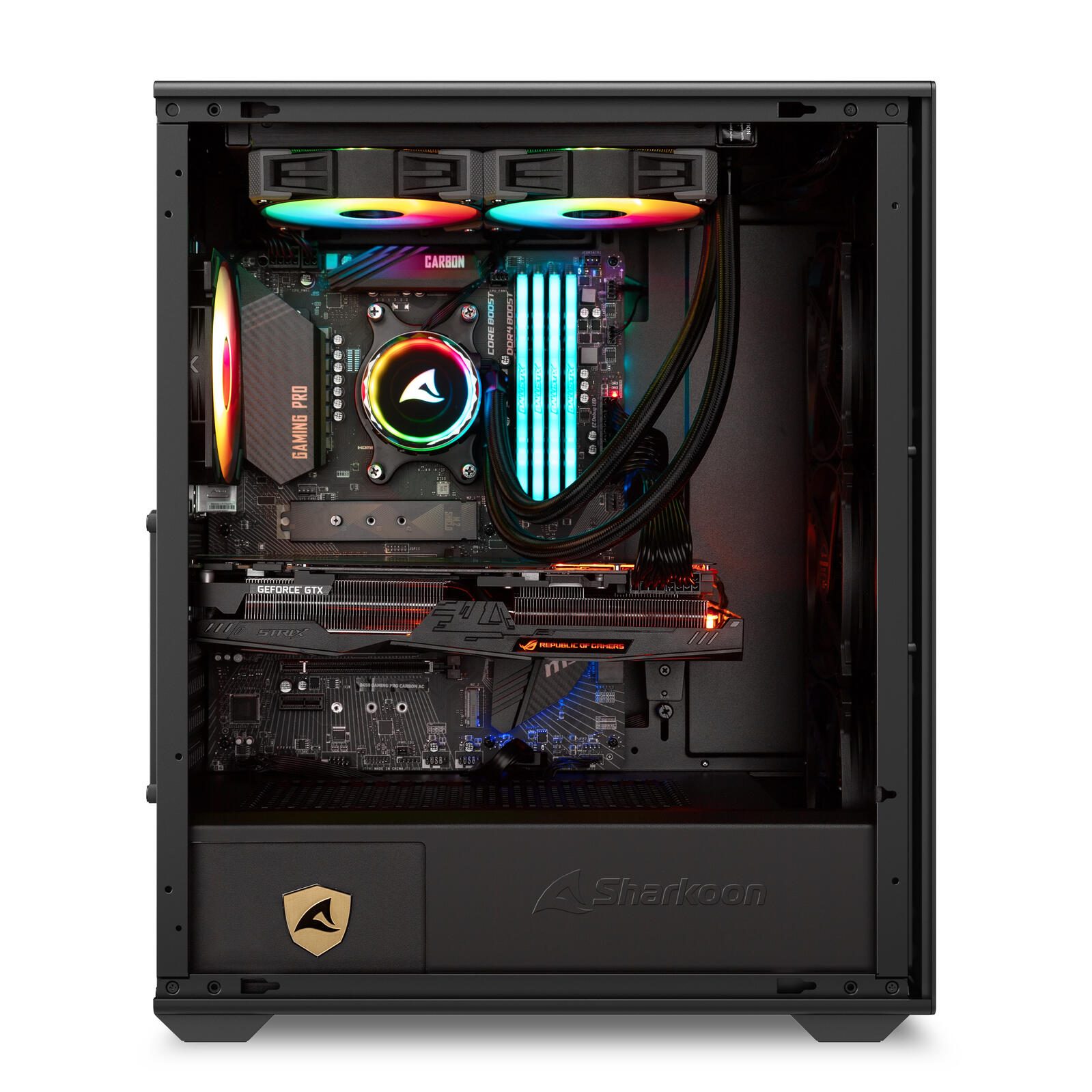 Sharkoon PC Gehäuse VK3 RGB Black ATX schwarz