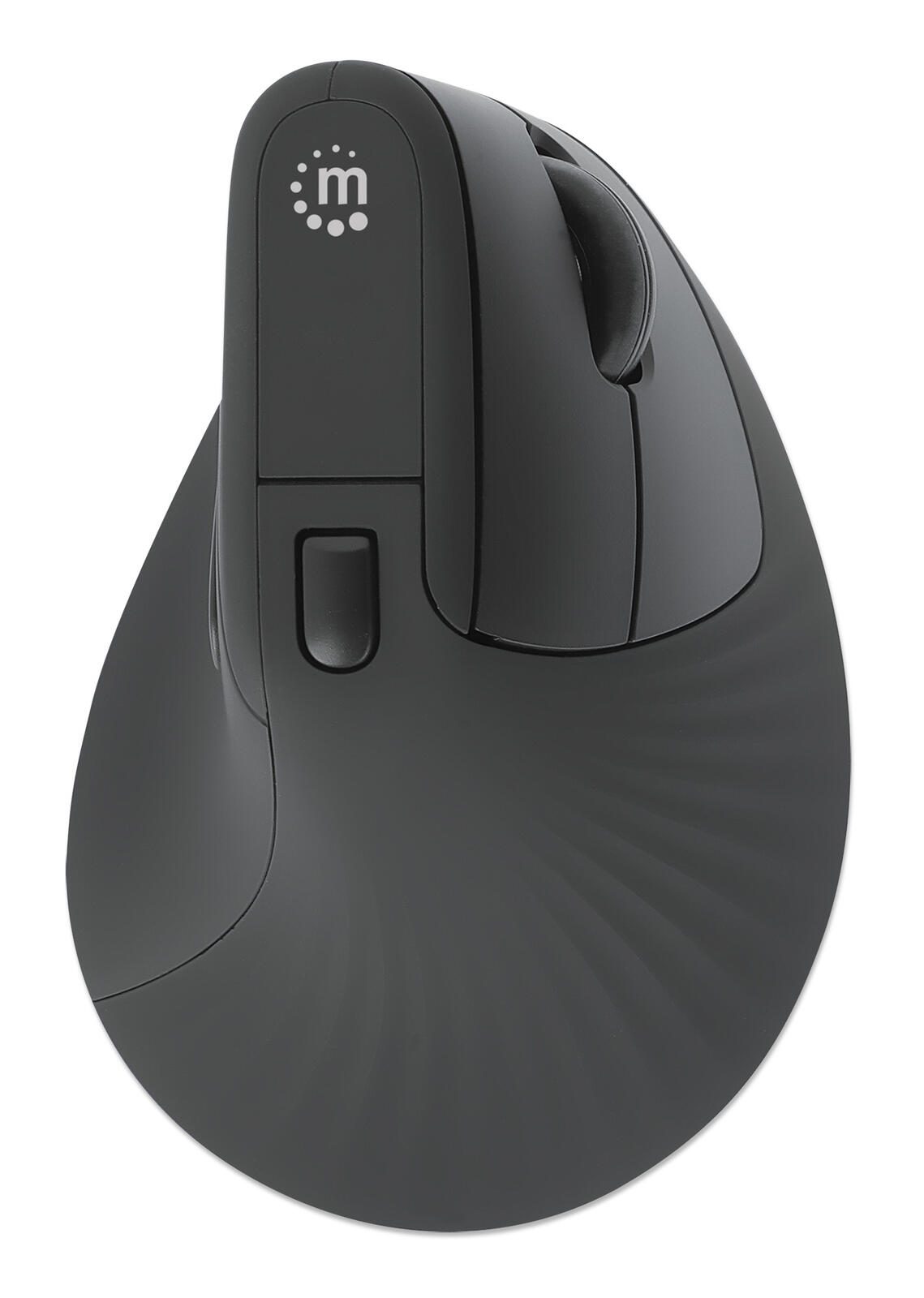 Manhattan Vertikale Ergonomische Kabellose Maus - schwarz