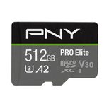 PNY PRO Elite microSDXC UHS-I Speicherkarte 512 GB mit SD-Adapter