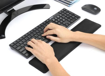 Manhattan ergonomische Tastatur-Handgelenkauflage - Schwarz