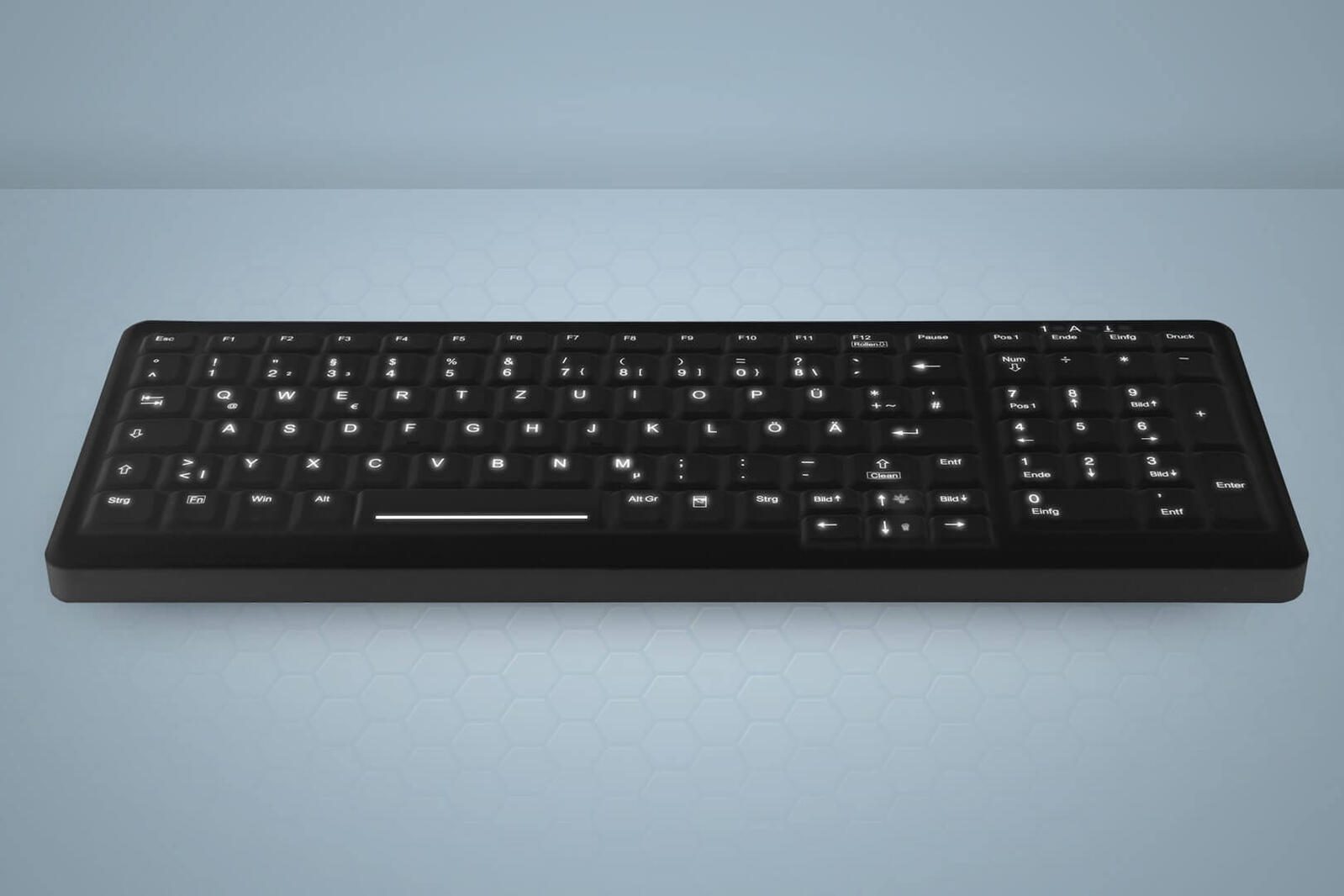 Active Key MedicalKey AK-C7000 Hygiene Tastatur - QWERTZ Deutsch - Schwarz