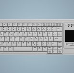 Active Key AK-4400-G USB Mini-Tastatur mit integriertem Touchpad Weiß