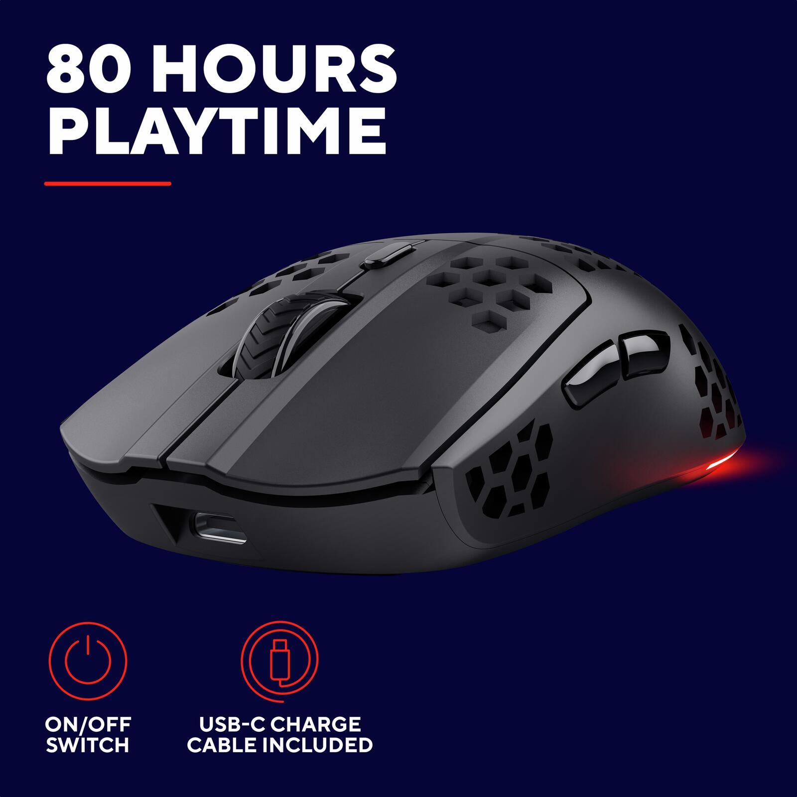 Trust Gaming GXT 929 Helox Federleichte kabellose Gaming-Maus - Schwarz