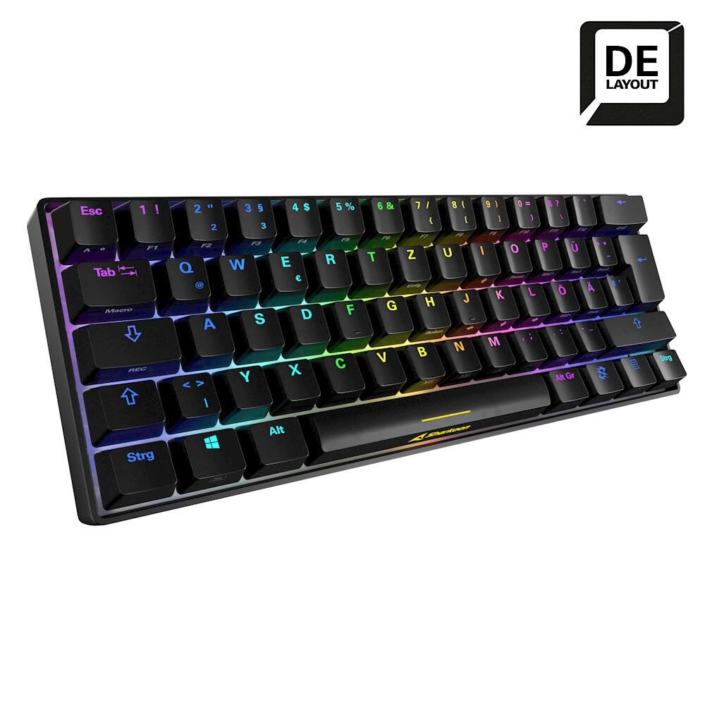 Sharkoon SKILLER SGK50 S4 Gaming Tastatur bk Kailh Brown - DE Layout, Schwarz