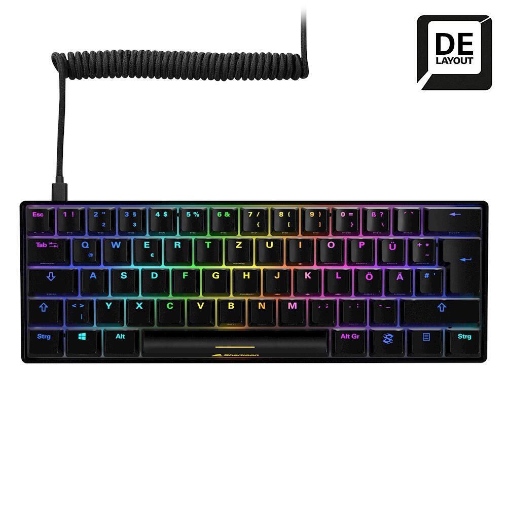 Sharkoon SKILLER SGK50 S4 Gaming Tastatur bk Kailh Brown - DE Layout, Schwarz