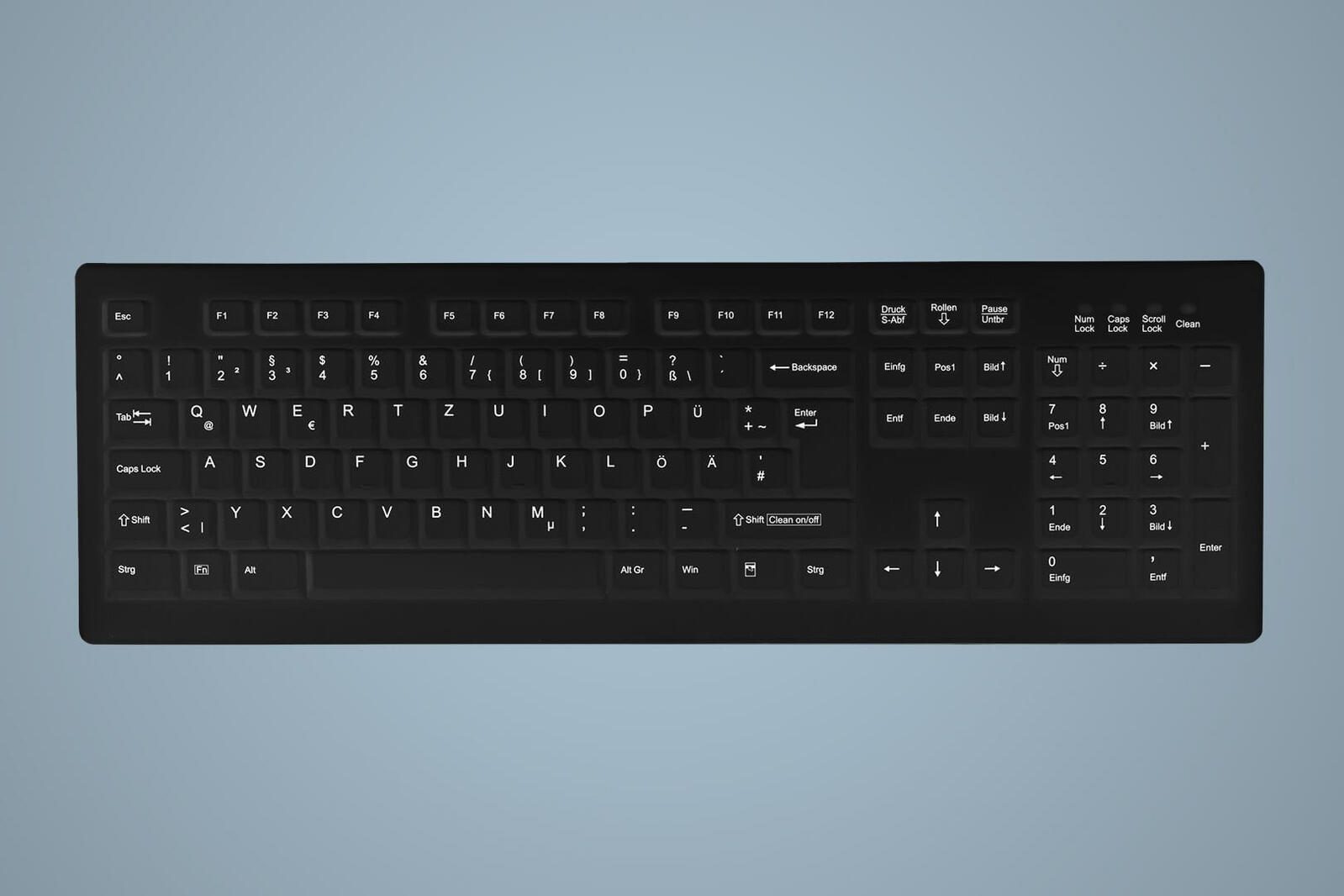 Active Key MedicalKey AK-C8100 kabellose Tastatur - QWERTZ Deutsch - Schwarz