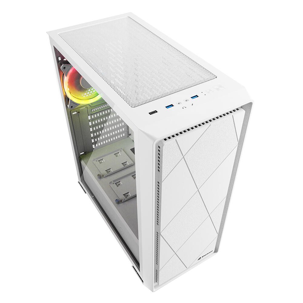 Sharkoon PC Gehäuse VS8 RGB White ATX weiß