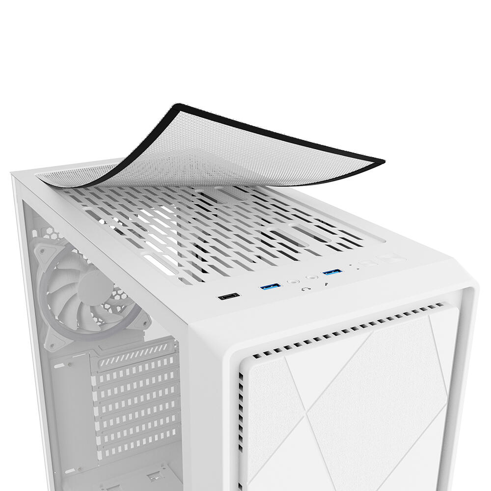 Sharkoon PC Gehäuse VS8 RGB White ATX weiß