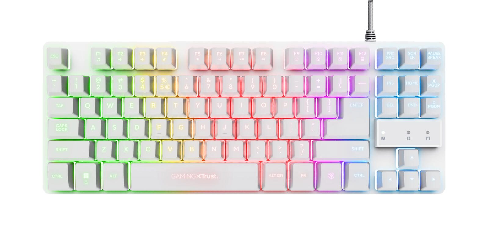 Trust Gaming GXT 833W Thado Tastatur mit TKL-Beleuchtung - Weiß DE