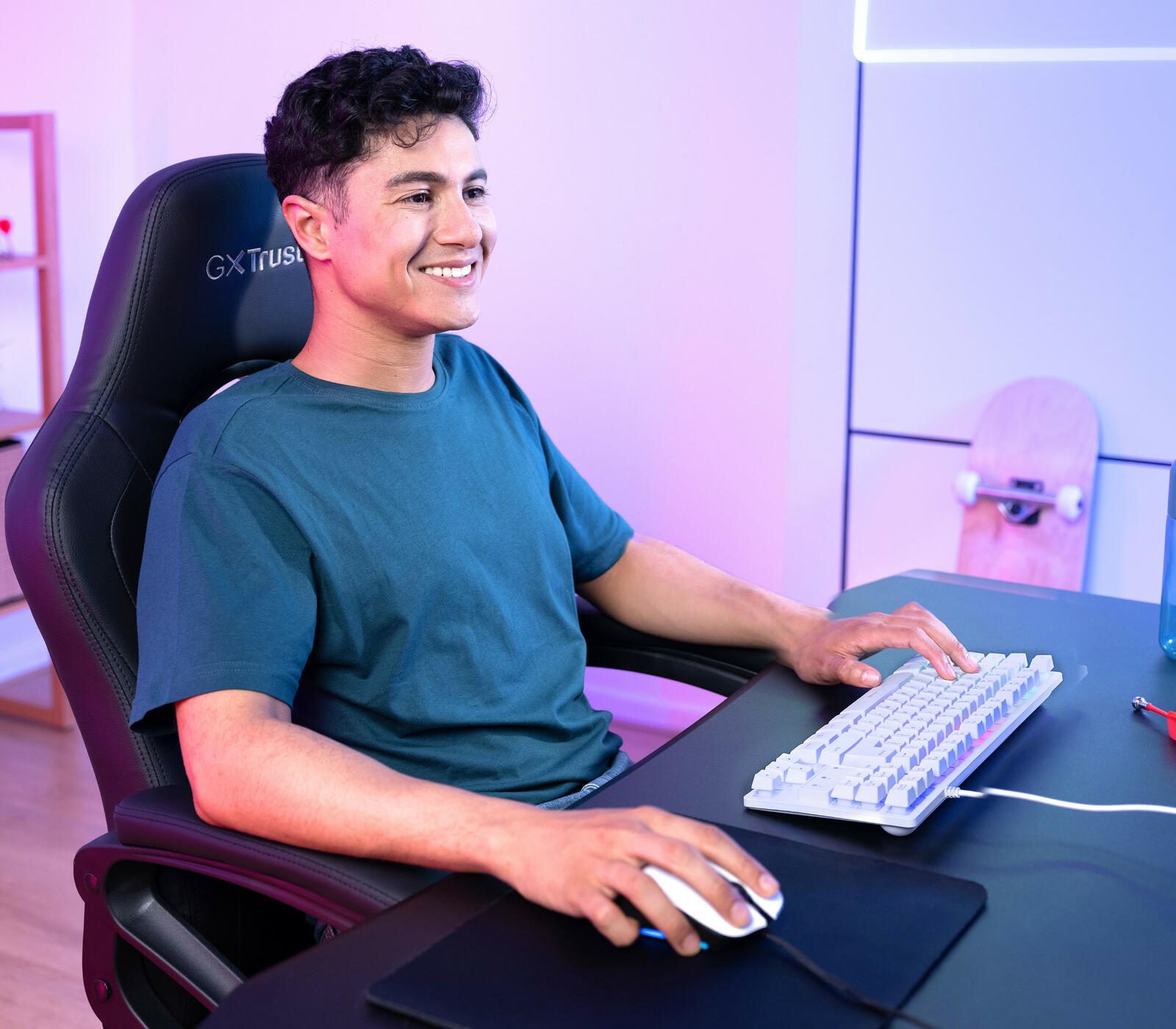 Trust Gaming GXT 833W Thado Tastatur mit TKL-Beleuchtung - Weiß DE