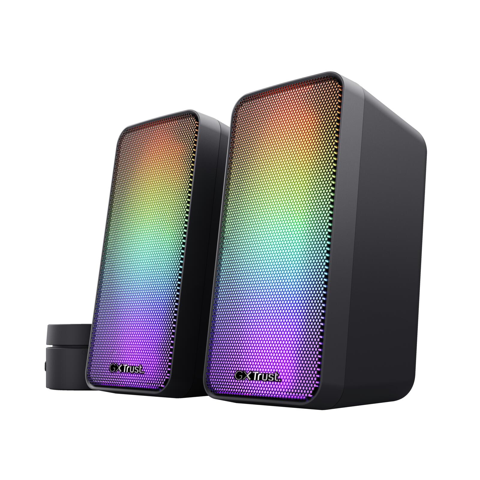 Trust Gaming GXT 611 Wezz Beleuchtetes 2.0 RGB-Lautsprecherset - Schwarz