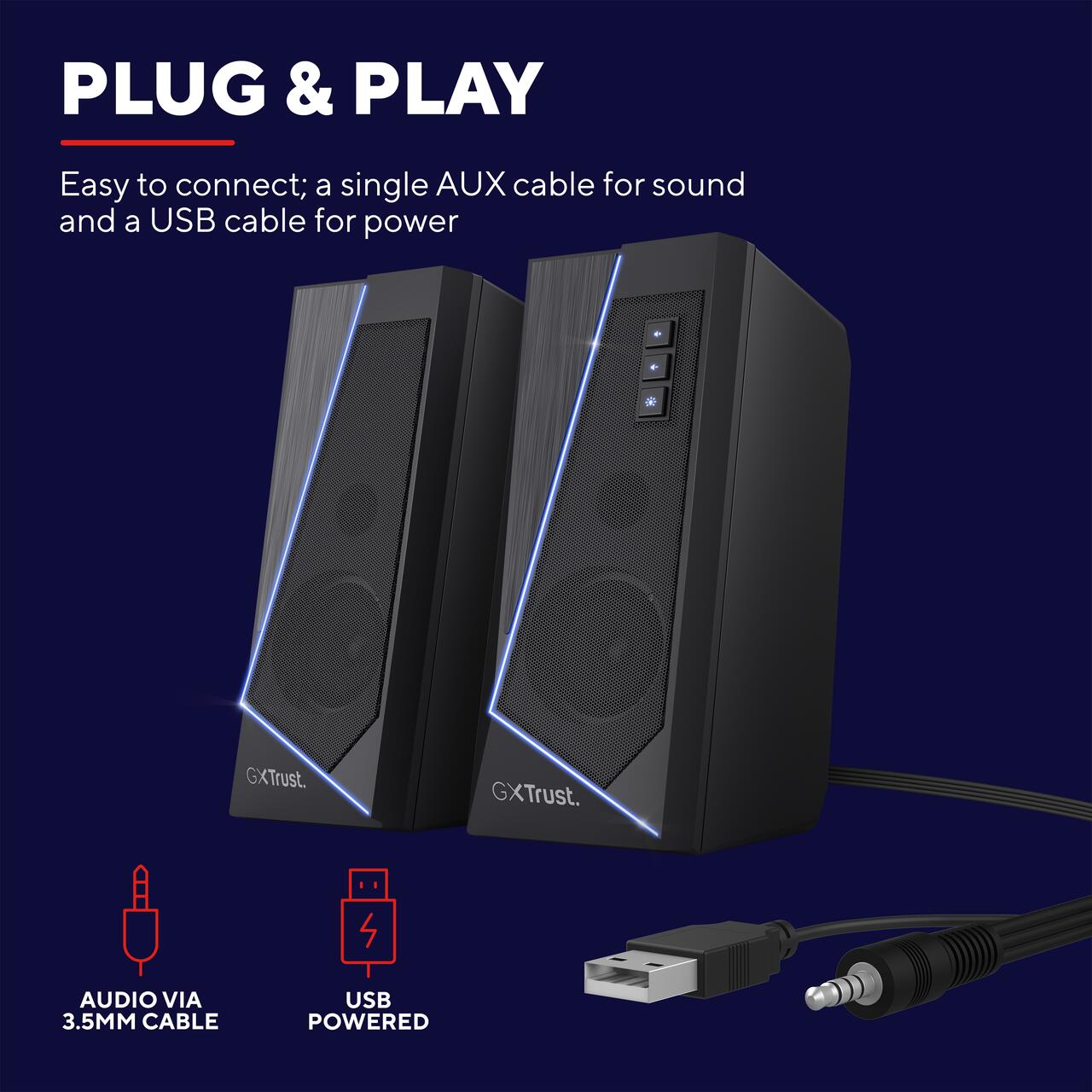 Trust Gaming GXT 609 Zoxa Lautsprecherset - Schwarz
