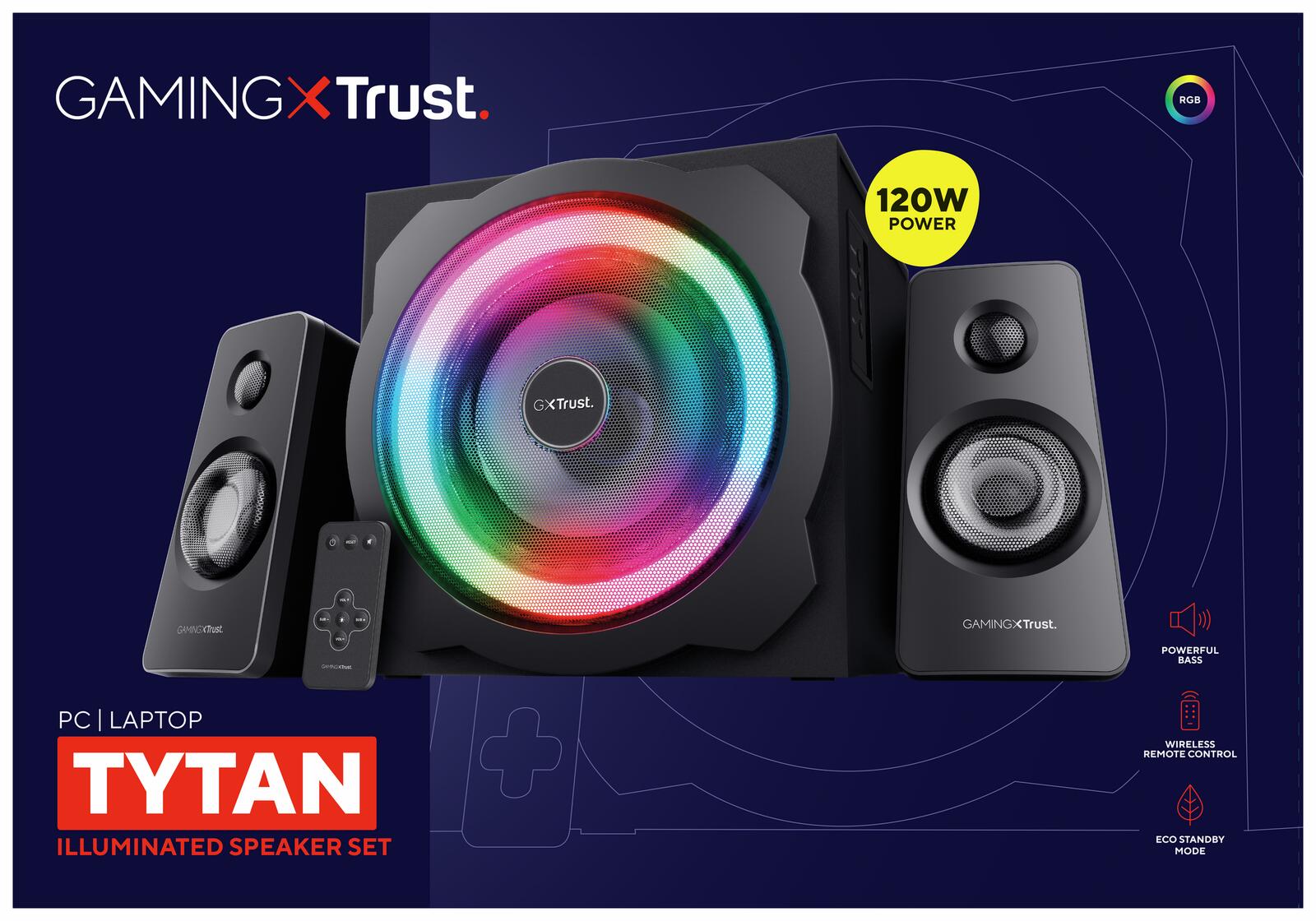 Trust Gaming GXT 629 Tytan 2.1-Lautsprecherset - Schwarz EU