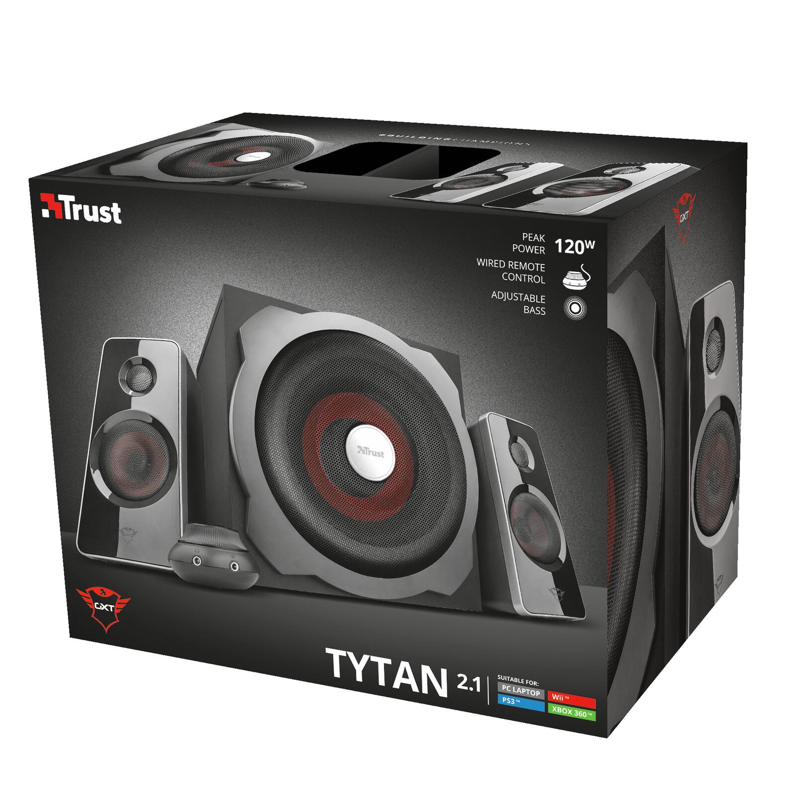 Trust Gaming GXT 38 Tytan 2.1- Lautsprecherset - Schwarz EU