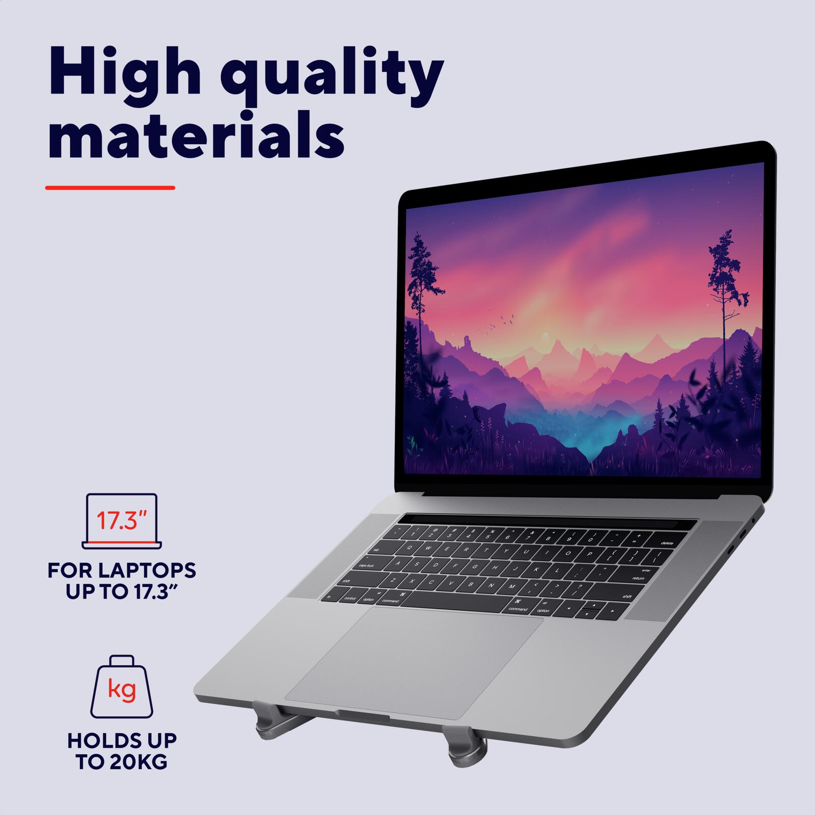 Trust Macy Klappbarer Laptop-Ständer aus Aluminium - Grau