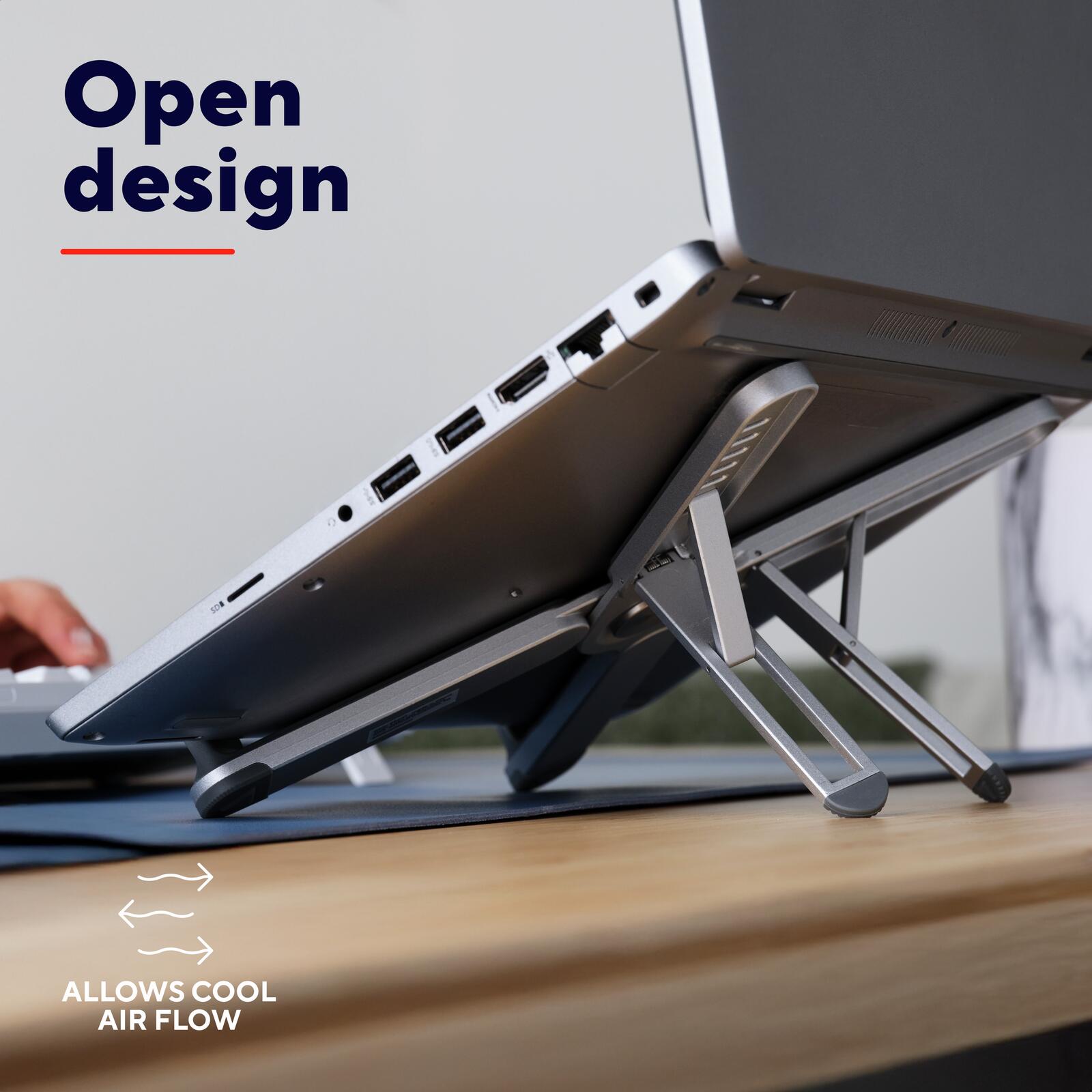 Trust Macy Klappbarer Laptop-Ständer aus Aluminium - Grau