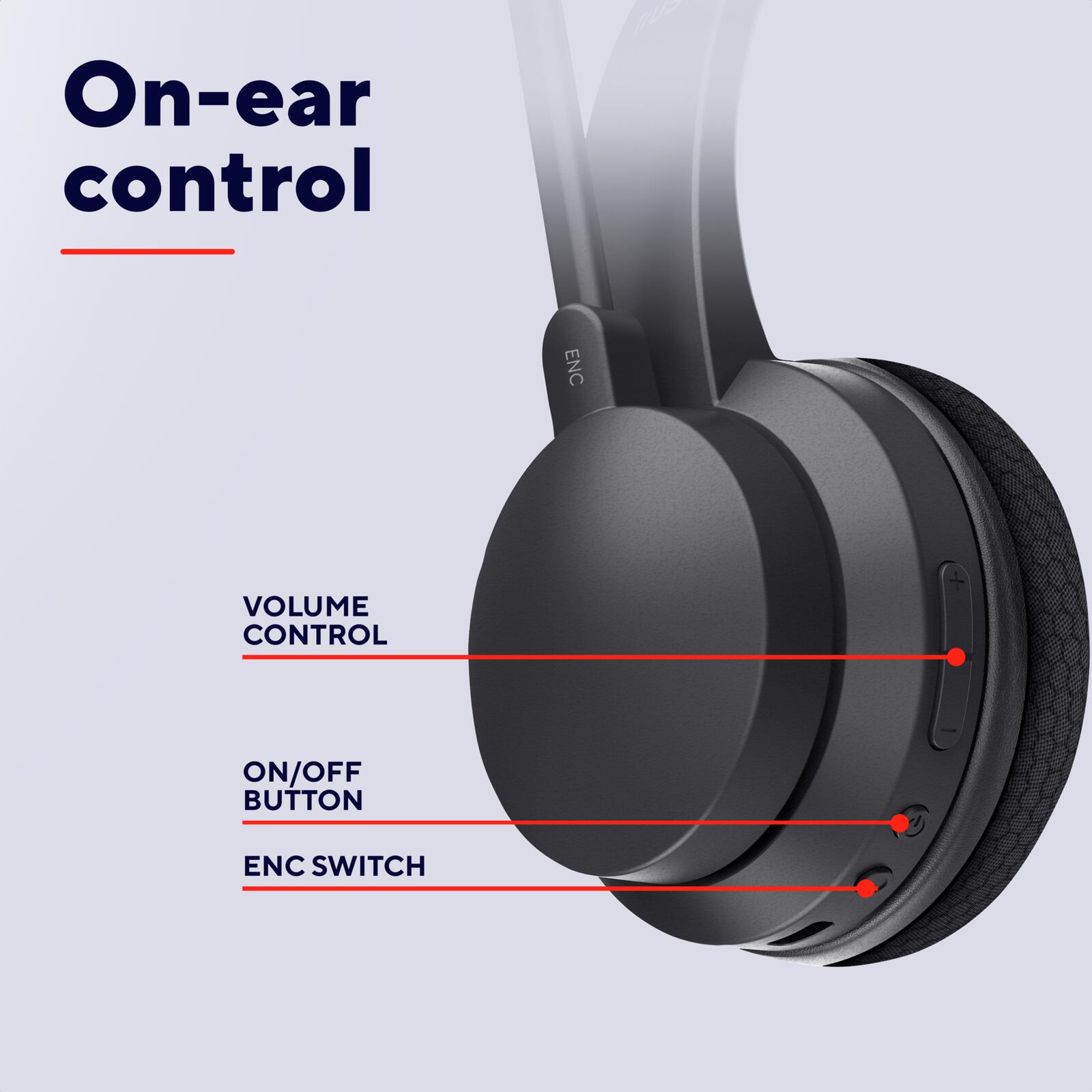 Trust Ayda Drahtloses ENC-Headset - Schwarz