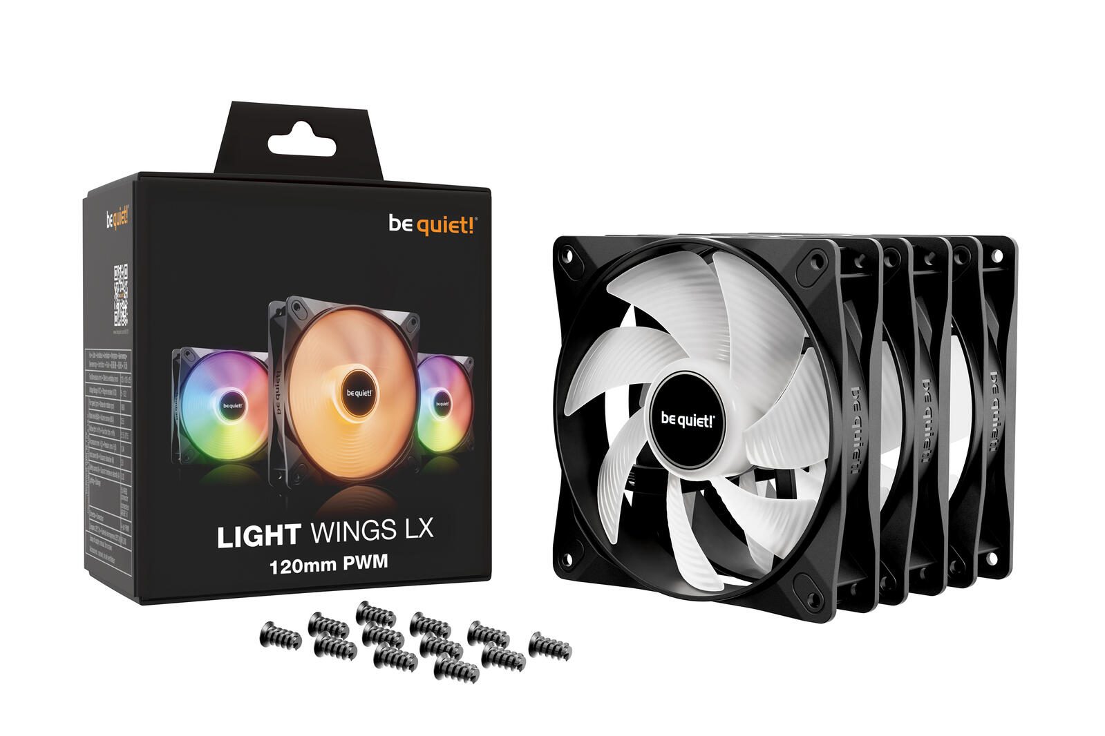 be quiet Lüfter Light Wings LX Triple Pack 120mm PWM schwarz
