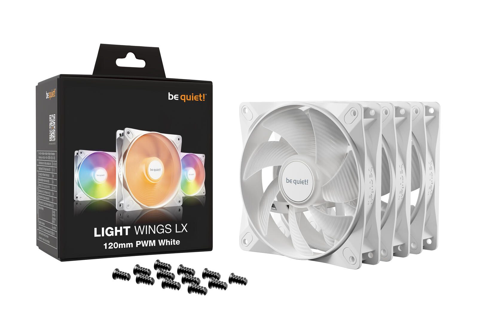 be quiet Lüfter Light Wings LX White Triple Pack 120mm PWM weiß