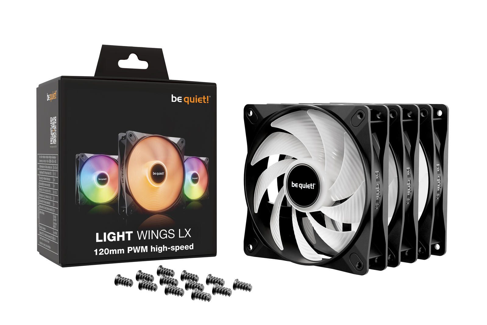be quiet Lüfter Light Wings LX Triple Pack 140mm PWM High-Speed schwarz