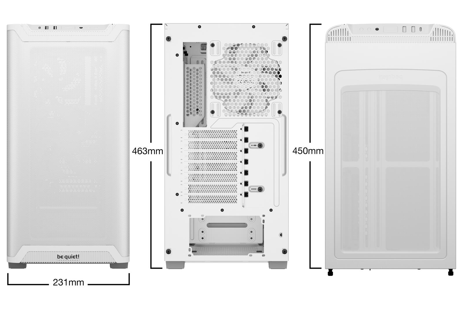be quiet PC Gehäuse Pure Base 501 Airflow ATX weiß