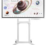Samsung Flip Pro WM55B Flipchart 138,7 cm 55 Zoll inkl. Peerless TRVT-FLIP2 mobiler Rollwagen & Tray CY-TF65BBC