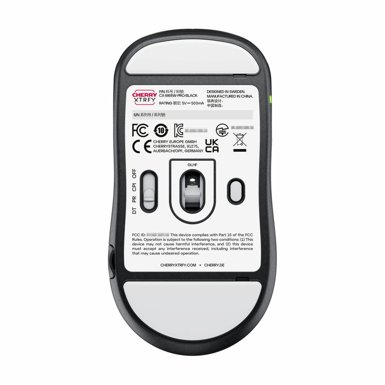 CHERRY Xtrfy M68 Pro kabellose Maus - Schwarz