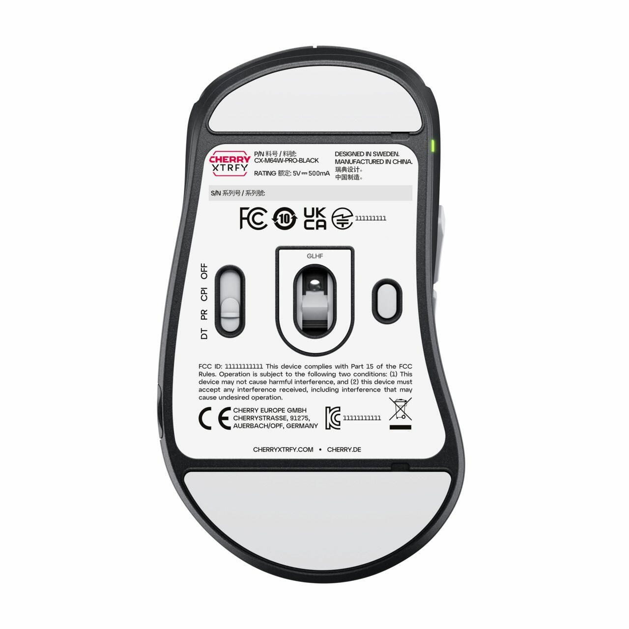 CHERRY Xtrfy M64 Pro kabellose Maus - schwarz