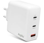 Aqiila® CHARGEBIRD 120W USB-A, 2x USB-C Ladeadapter W4, weiß