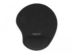 DeLOCK Ergonomisches Mauspad mit Gel Handballenauflage 230 x 202 x 24 mm - schwarz