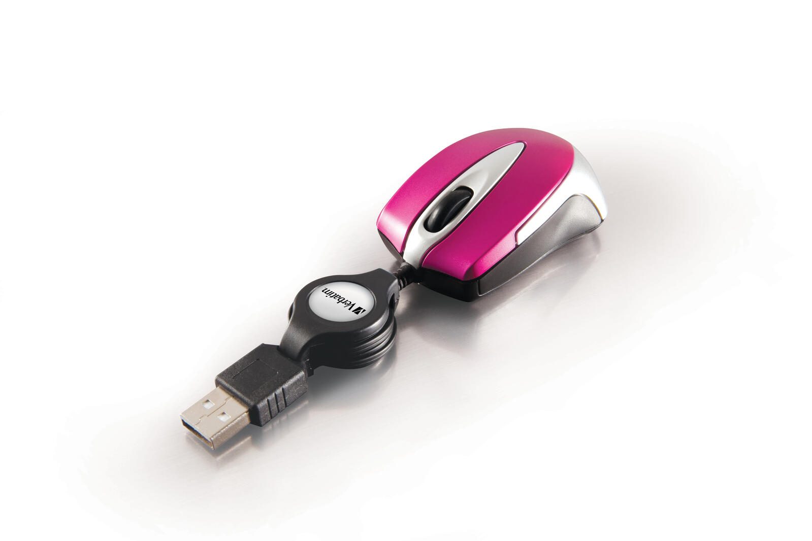 Verbatim Go Mini Optical Travel kabelgebundene Maus - Hot Pink