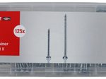 fischer Holzschrauben-Sortiment Mini FixTainer PowerFast II - BC 125-teilig