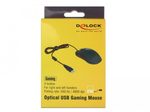 DeLOCK kabelgebundene Gaming Maus, schwarz / rot