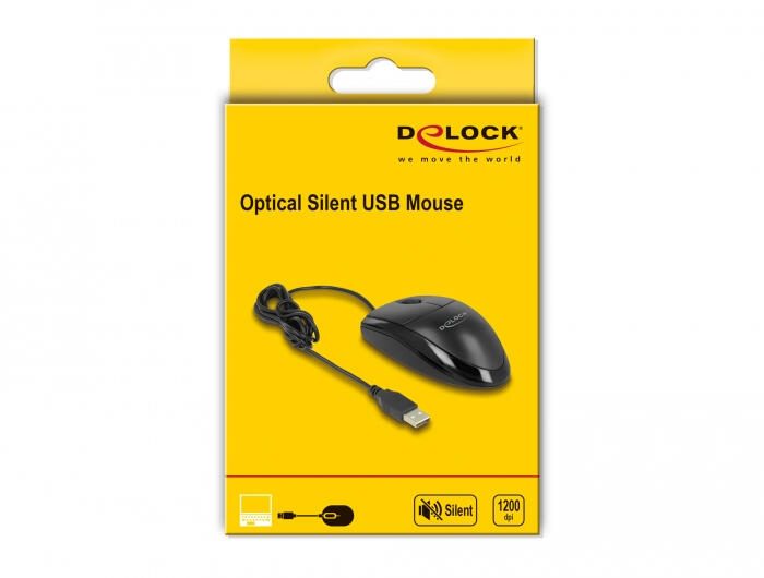 DeLOCK kabelgebundene Maus, schwarz