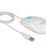 DeLOCK kabelgebundene LED-Maus, weiß glänzend
