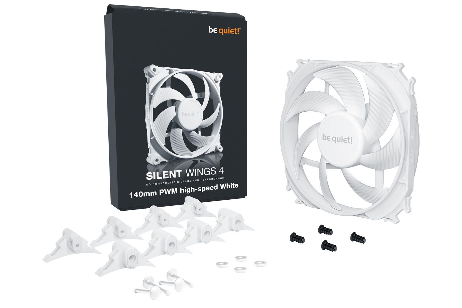 be quiet Lüfter Silent Wings 4 White 140mm PWM High-Speed weiß