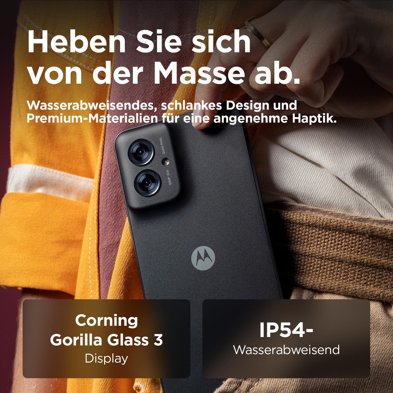 Motorola Moto G55 - 5G Smartphone 8GB/256GB (6.49"), Forest Gray