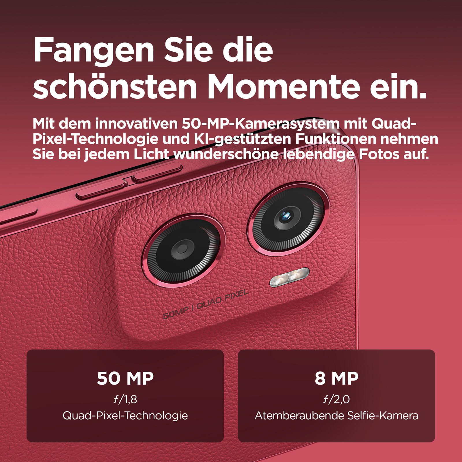 Motorola Moto G05 - 4G Smartphone 4GB/64GB (6.67"), Pflaumenrot