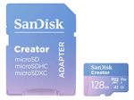 SanDisk Creator MicroSDXC-Karte - 128 GB mit SD-Adapter